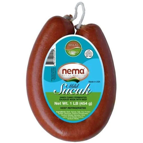 Nema Food - Cured and Fermented Premium Mild Sujuk (Soujuk), 1lb