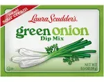 Laura Scudders Green Onion Dry Dip Mix, Great for Vegetables, Chips, Sauces and Seasoning (6)