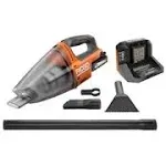 Ridgid 18V Cordless Hand Vacuum Kit with 2.0 Ah Battery and Charger