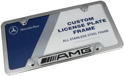 Mercedes Benz AMG Logo Chrome Frame, Stainless Steel