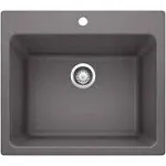 Liven 25" Dual Mount Single Basin SILGRANIT Laundry Sink