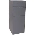 dVault® Full Service Vault DVCS0015 Secure Curbside Mailbox/Package Drop with Locking Letterbox (Gray)