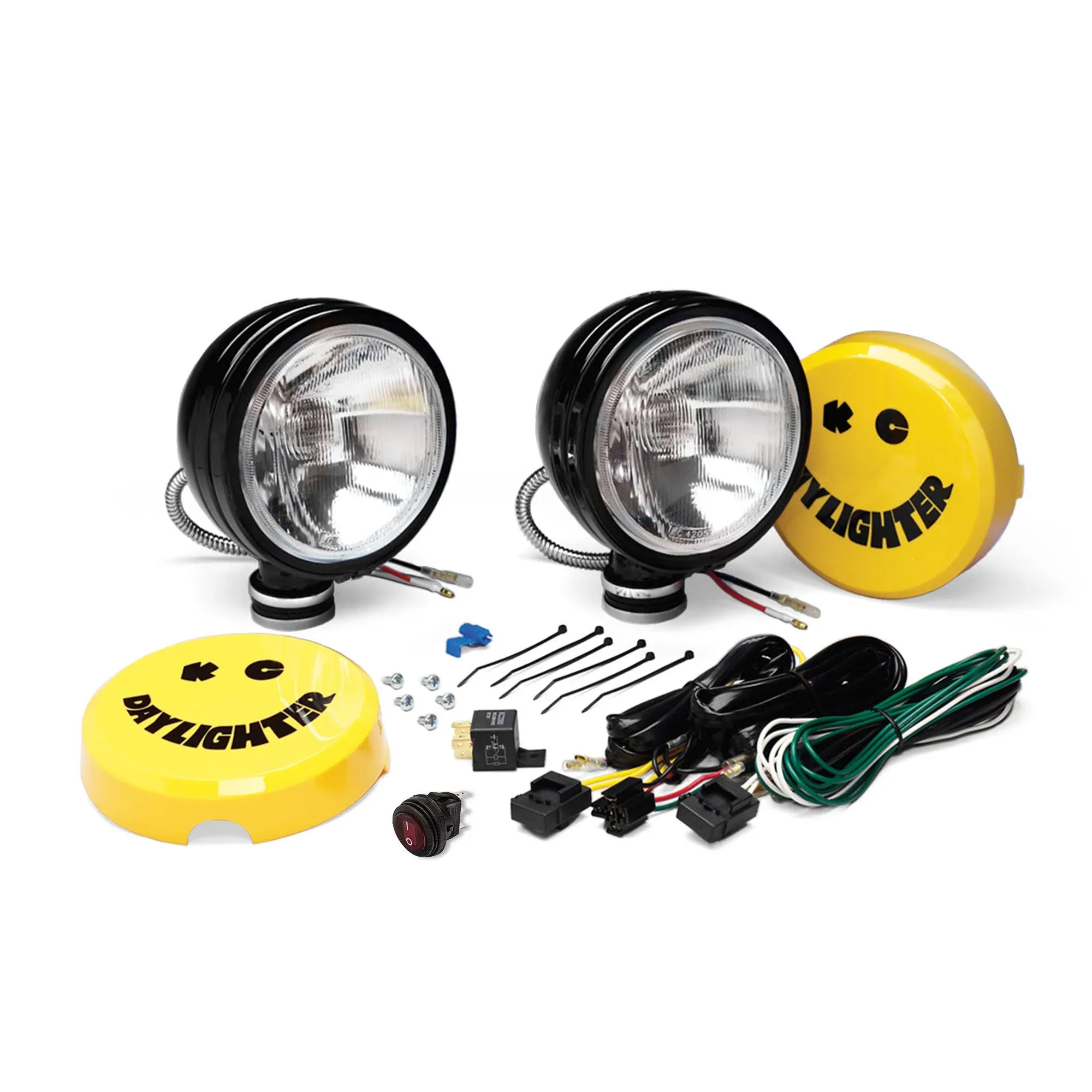 KC HiLiTES 6 Inch Daylighter Halogen - 2-Light System - 100W Spread Beam