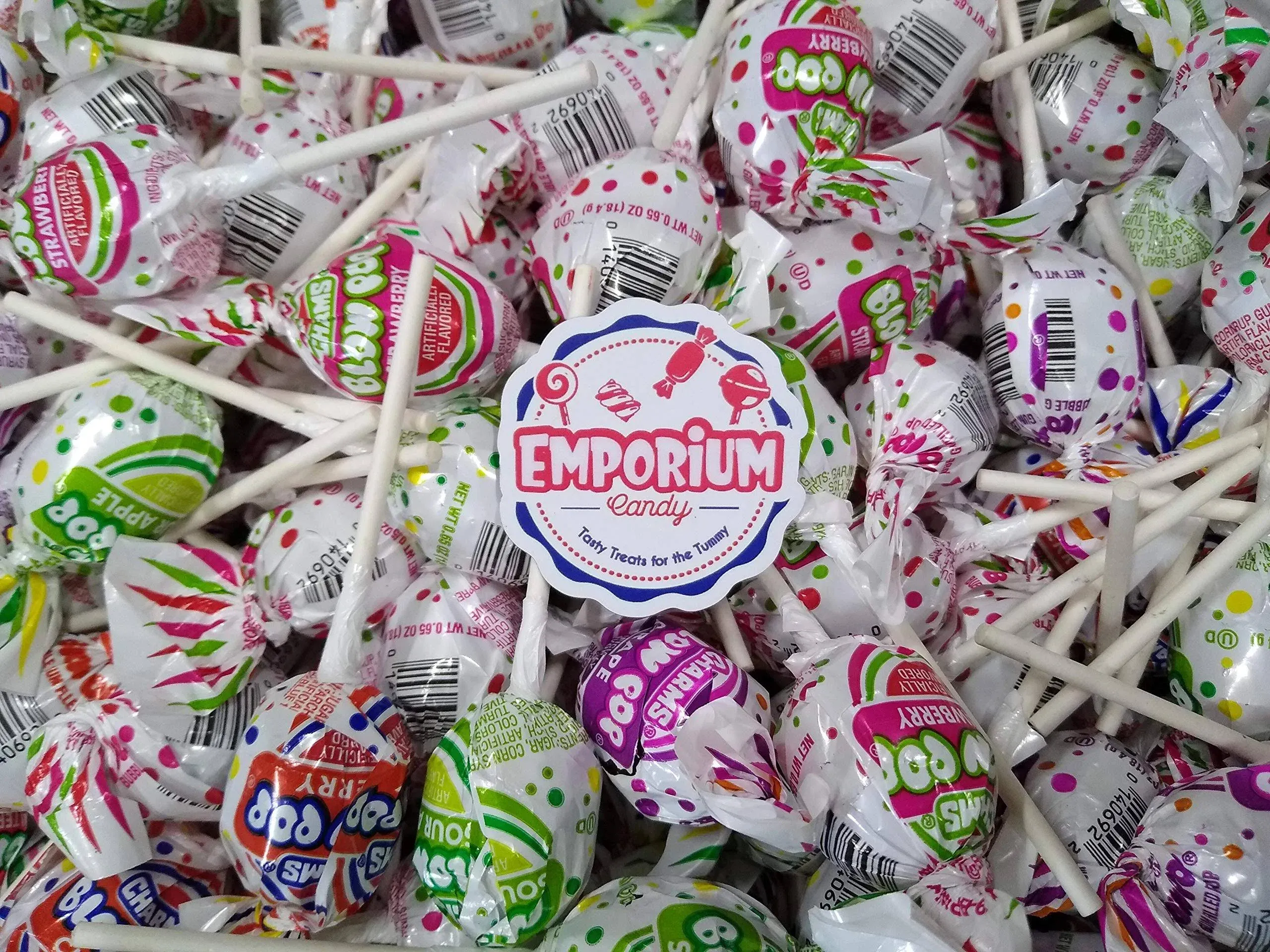 Emporium Candy Charms Blow Pops - Delicious Assorted Lollipops Watermelon ...