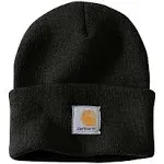 Carhartt Unisex Knit Cuffed Beanie Classic Hat Cap (Black)