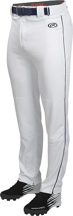 Rawlings Youth Launch Piped Baseball Pants White/Navy L