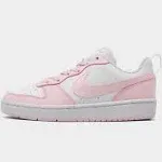 Kids' Nike Court Borough Low Recraft Shoes Big 3.5 White/Pink Foam