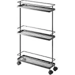 Yamazaki Tower Rolling Kitchen Storage Cart - Black