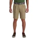 Haggar Men's Comfort Straight Fit Pleat Front Chino Short, Cotton