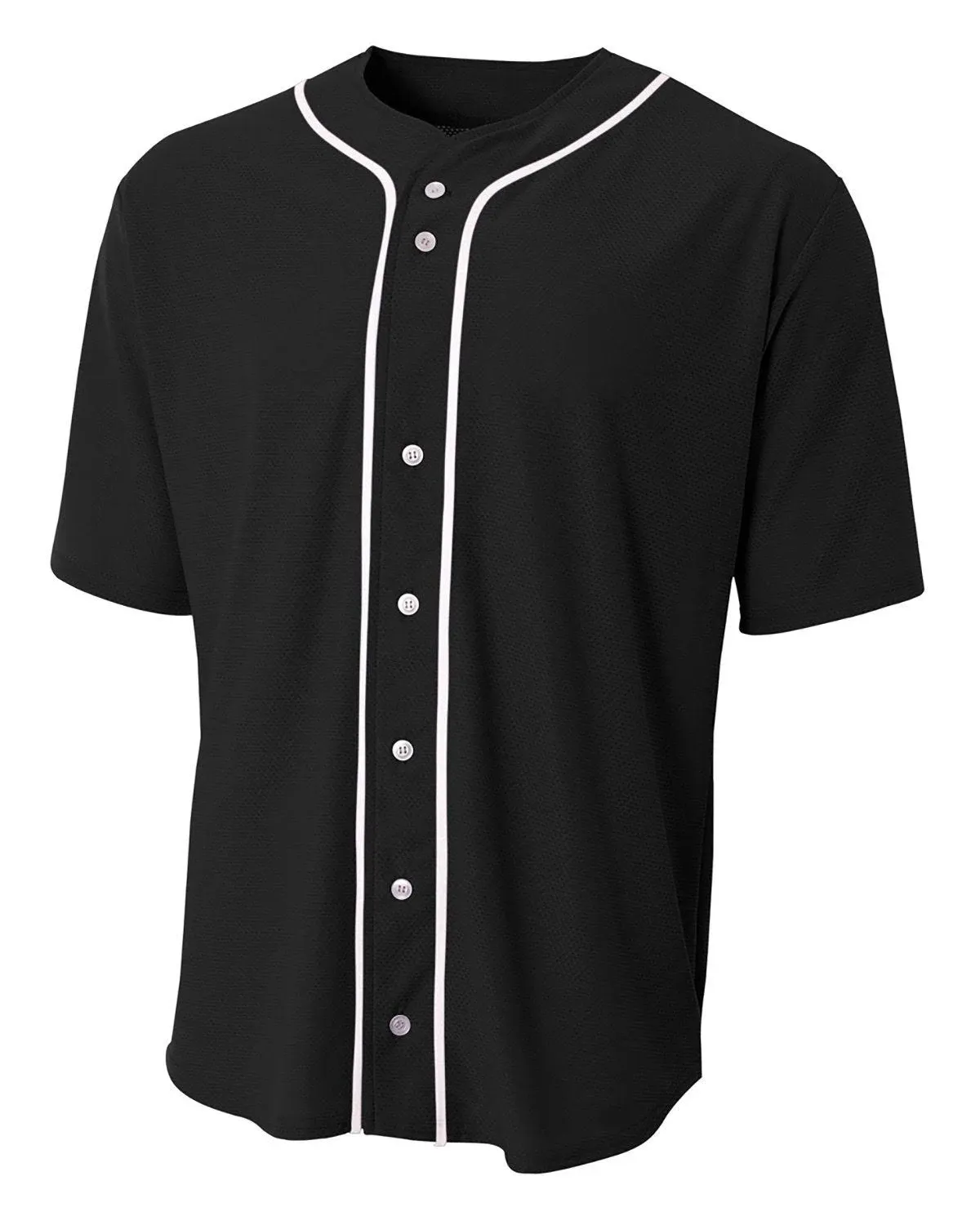 A4 Youth Short Sleeve Full Button Baseball Jersey