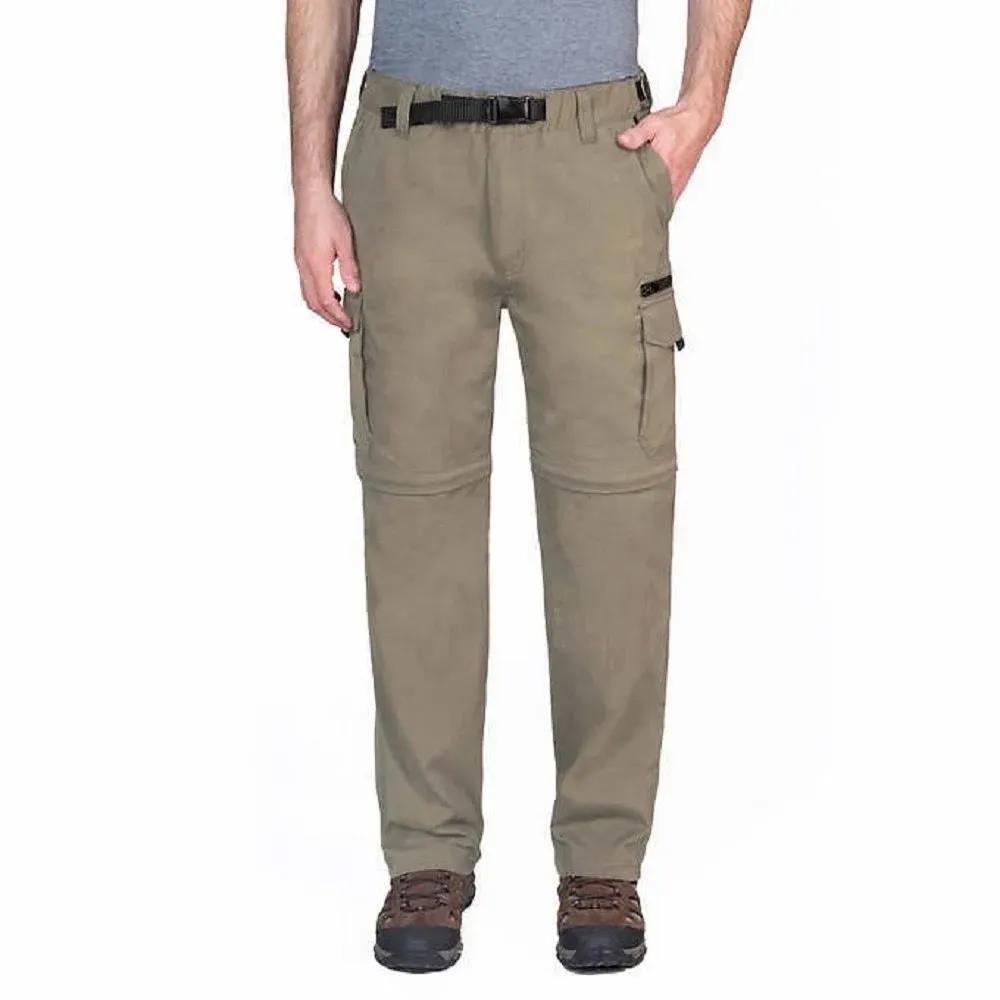 BC Clothing Mens Convertible Stretch Cargo Pants That Convert to Shorts (Khaki, XXL, 30 inch Inseam), Size: XXLx30, Beige