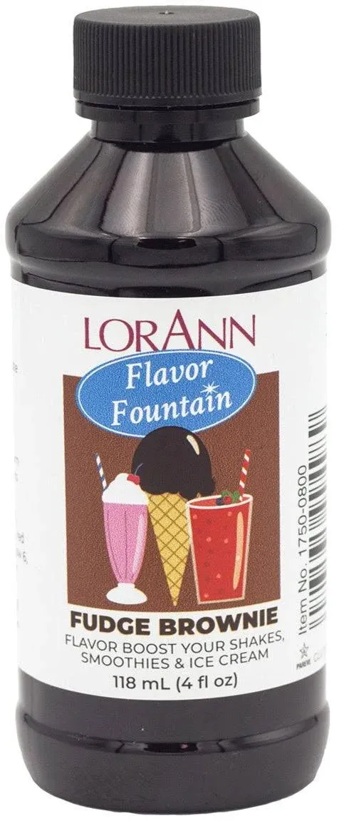 LorAnn Fudge Brownie Flavor Fountain, 4 oz Bottle