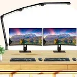 LED Desk Lamp with Clamp,Adjustab<wbr/>le Swing Arm Desk Lamps for Home Office,Dimm...