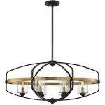 Savoy House Kirkland Linear Chandelier English Bronze & Warm Brass 6 Light