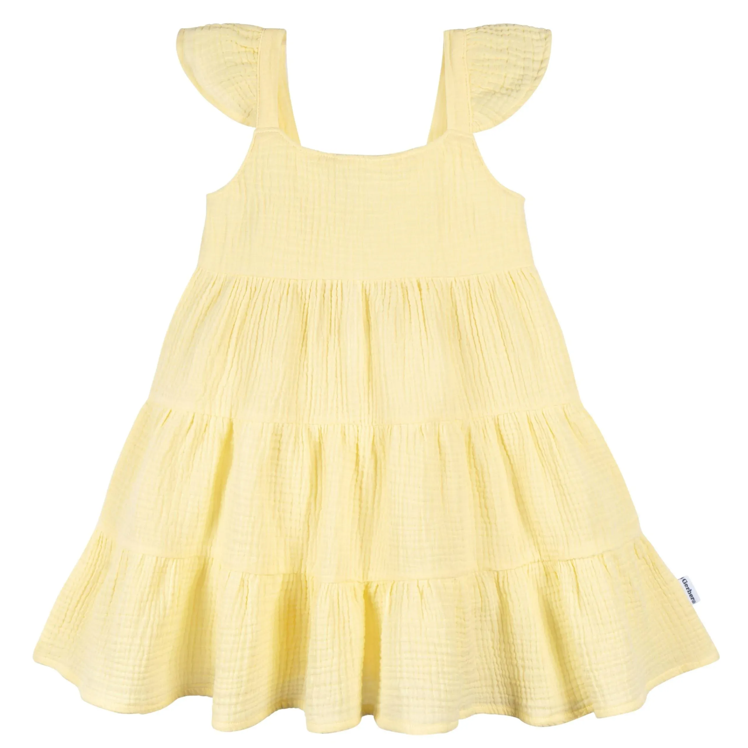 Gerber Toddler Girls' Sleeveless Gauze Dress - Yellow - 4T