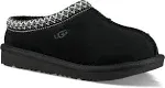 UGG Kids Tasman II Wool Lined Suede Slippers Slip On Shoes Black US 10 / EU 27.5