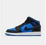 Big Kid&#039;s Jordan 1 Mid White/Midnight Navy-Wolf Grey (DQ8423 104)