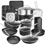 20-Piece Aluminum Ultra-Durable Non-Stick Diamond Infused Cookware and Bakeware Set