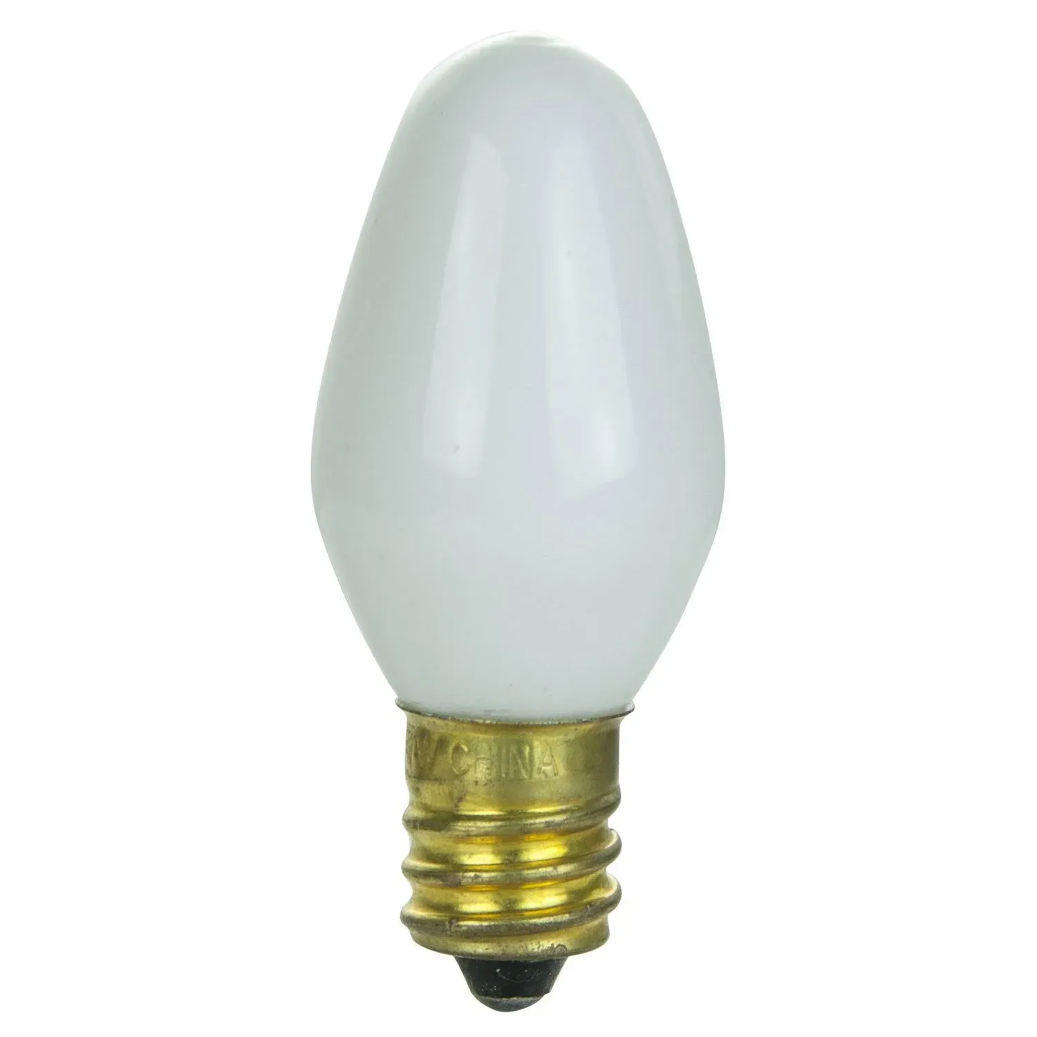 Sunlite 01059 7C7 Incandescent Bulb, 7 Watt, Candelabra E12 Base, C7 Small Night ...