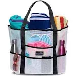 Mesh Sand Free Bag - Strong Lightweight Bag For Beach & Vacation Essentials. Tons of Storage!