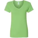 Gildan Ladies' Heavy Cotton V-Neck T-Shirt Lime-XL