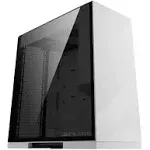 Geometric Future M8 Lohan White Mid Tower E-ATXATX Gaming Case, 4mm Glass 1.0 mm Steel with Vertical Air Tunnel Design, Support