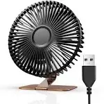 Slenpet 6 inch USB Desk Fan, 4 Speeds, Ultra-Quiet, 90° Adjustment for Better Cooling, Portable Mini Powerful Desktop Table Fan, Small Personal Fan