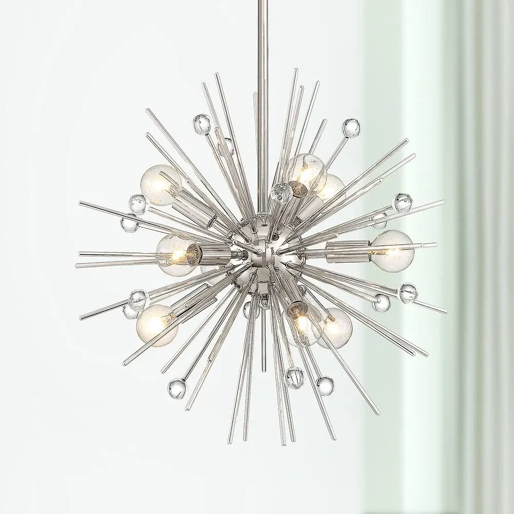 Possini Euro Design Janae Polished Nickel Pendant Chandelier