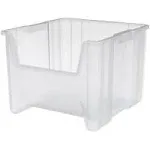 Akro-Mils 13018SCLAR Stacking Bin, Clear, Plastic, 12 1/2 in