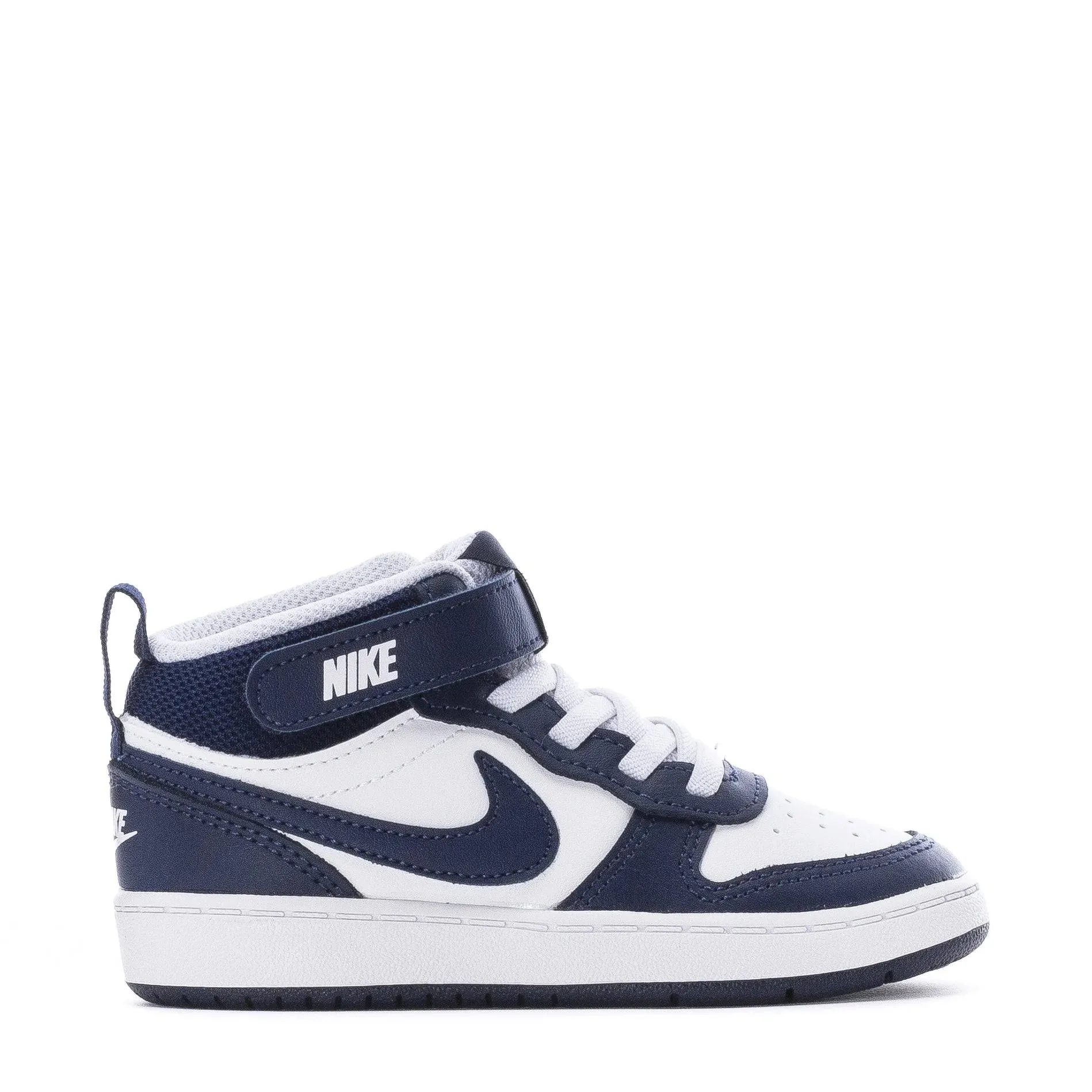 Boys' Nike Court Borough Mid 2 Sneakers in White/Blue Size 8 - Toddler