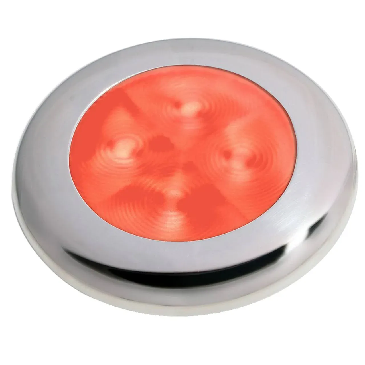 Hella 980507221 Stainless Slim Line Round LED Courtesy Lamp - Red