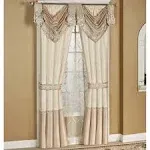 Touch of Class Luxury Floral Sequin Elegante Faux Silk Window Valance Toga Swag