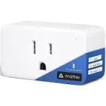 THIRDREALITY Smart Plug M1 via Wi-Fi Matter, 15A Smart Outlet, ETL Certified, Work with Google Home. SmartThings, Apple Home, Amazon, Alexa