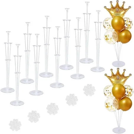 10 Sets of Balloon Stands for Table Balloon Stand Allowing Balloons To Float Without Helium Tank Balloon Holder Decorations for Birthday Party Wedding Festival Christmas