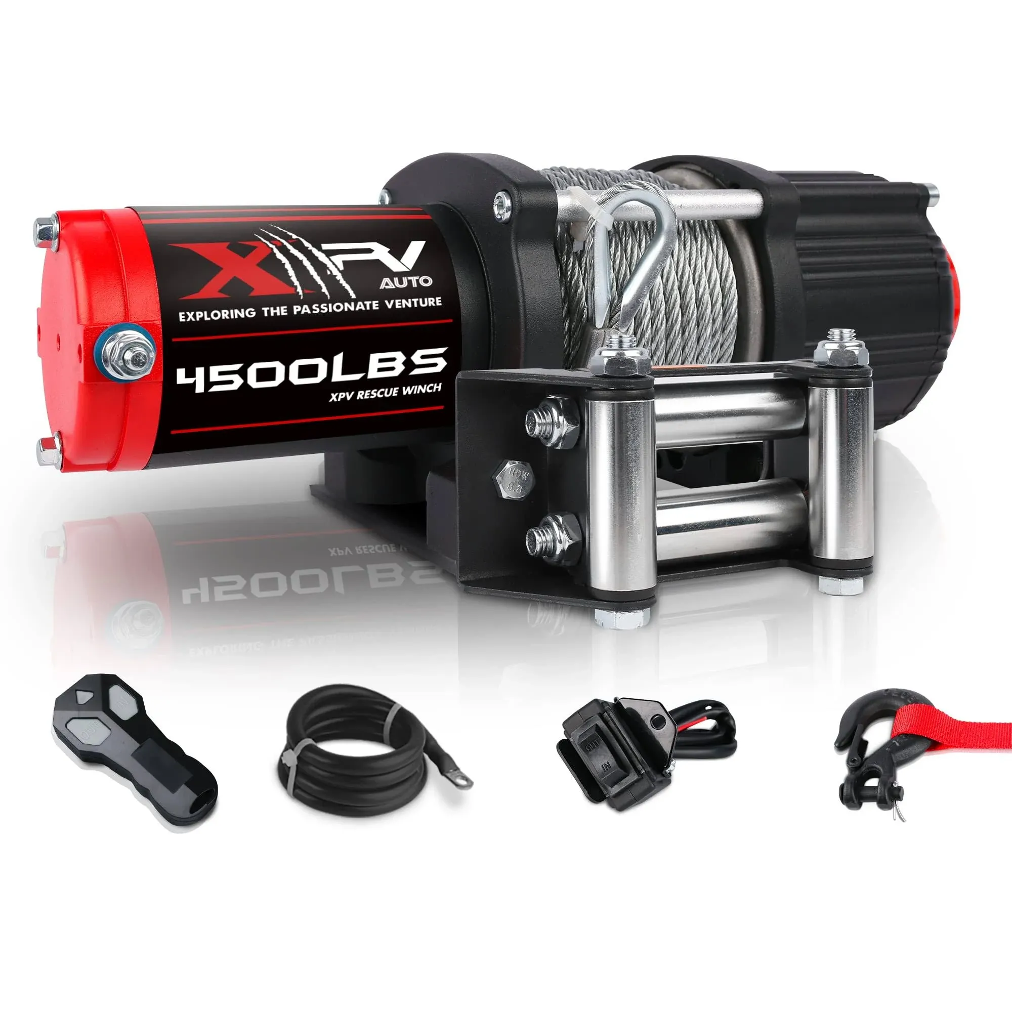 12V 4500LBS Steel Cable Electric Winch for Towing ATV/UTV Off Road with Wirel...