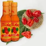 "D'ELidas Habanero Hot Sauce, Natural Habanero Pepper Hot Sauce, Chombo Picante Sauce #1 in Panama, Non-GMO, Keto Friendly Food Habanero Sauce, 5 Fl Oz (Pack of 3)"