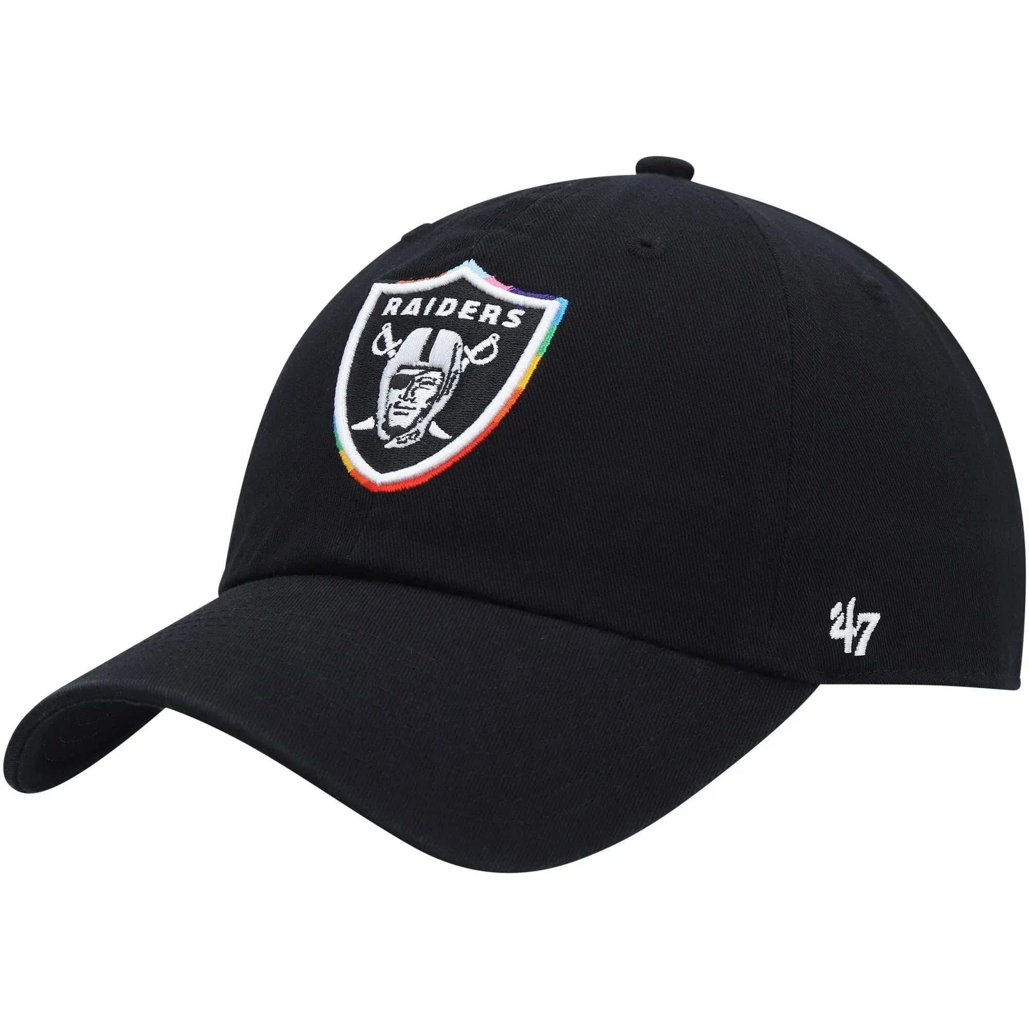 Men's '47 Black Las Vegas Raiders Team Pride Clean Up Adjustable Hat