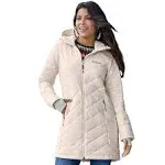 Columbia Heavenly Long Hooded Jacket - Women's Chalk, 2x