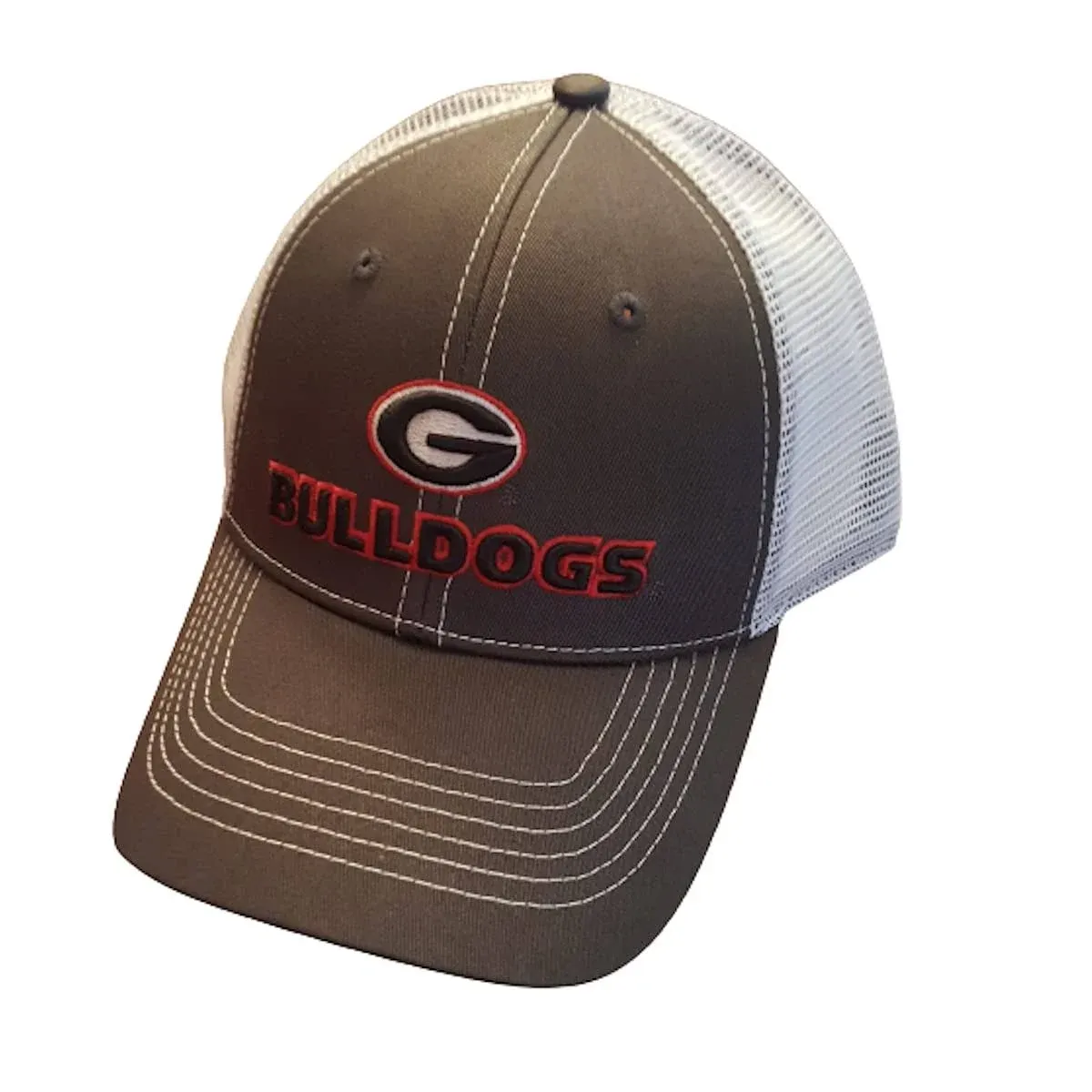 Fan Favorite Georgia Bulldogs Hat Adjustable Mesh Snapback Charcoal, One Size