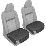 Motor Trend Seat Covers for Cars Trucks SUV Faux Leather 2-Pack Black