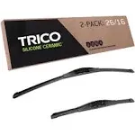 TRICO Silicone Ceramic™ (90-2616) 26 & 16 Inch Pack of 2 Automotive Replacement Windshield Wiper Blades, Ceramic Coated Silicone Super Premium Beam Blade for Select Vehicle Models