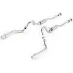 Fits 1999-2004 Ford Mustang Borla Exhaust System Kit 140458 ATAK Series Cat Back System; T-304 Stainless Steel; With Mufflers; 2-1/2 Inch Pipe Diameter; Dual Exhaust With Dual Exit; Split Rear Exit