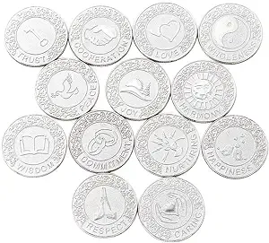 TINGKU English Silver Arras de Boda Wedding Arras Unity Coins Set Wedding ...