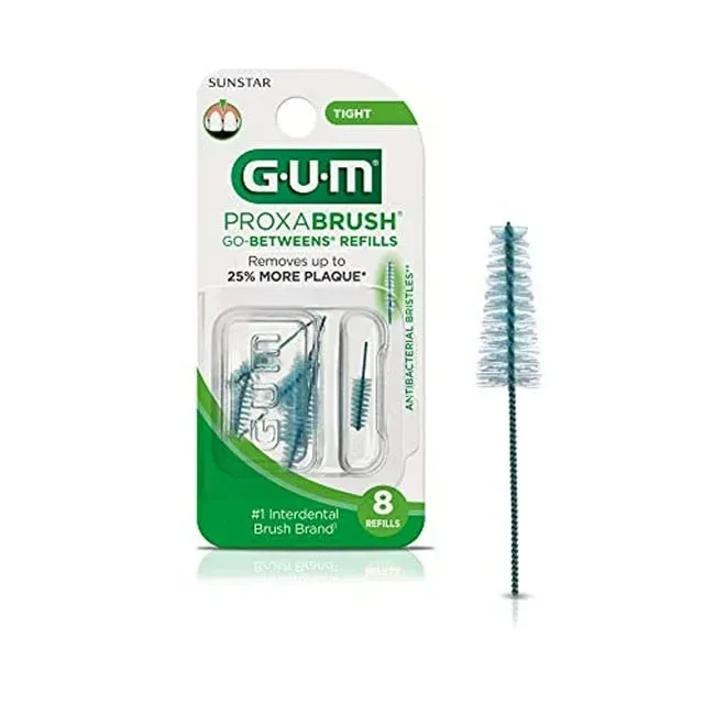 GUM Proxabrush Go-Betweens Refills - Wide - Compatible with GUM Permanent Handle