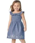 Gymboree,and Toddler Short Sleeve Dresses,Chambray Blue,2T