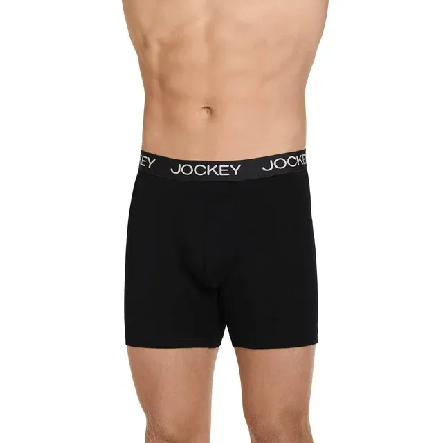 Jockey Men's Sport Silver Cotton Stretch 6" Boxer Brief