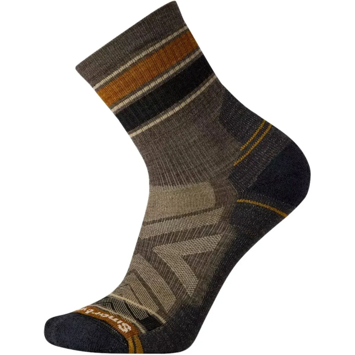 Smartwool Hike Light Cushion Striped Mid Crew Socks Deep Navy Medium