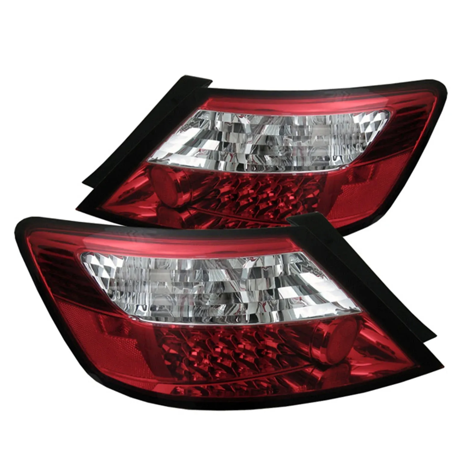 Spyder for Honda Civic 06-08 2Dr LED Tail Lights Red Clear ALT-YD-HC06-2D<wbr/>-LED-RC