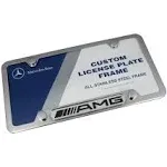 Mercedes Benz AMG Logo Chrome Frame, Stainless Steel