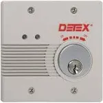 Detex EAX-2500S Gray W-CYL Exit Door Alarm, 12/24VDC, Horn, 100dB